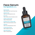 HERBISTA Salicylic Acid & Niacinamide Acne Control Face Serum, 30 ml With Hyaluronic Acid & Aloe Vera | Targets Acne, Oil & Blemishes | Lightweight, Non-Comedogenic Formula | Suitable for All Skin Types | Men & Women