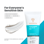 HERBISTA Moisturizer with SPF 30+ PA++ | Botanical Barrier Care with Ceramide & Niacinamide, Enriched with Rose, Yuzu & Green Tea | Face & Body, Non-Comedogenic, Unscented